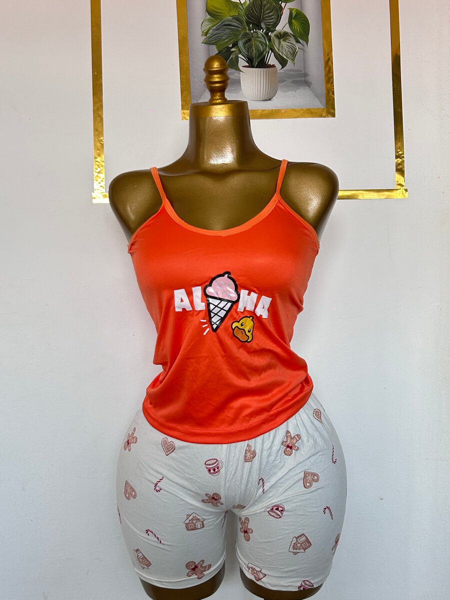 Pyjama d'été Femme Coton