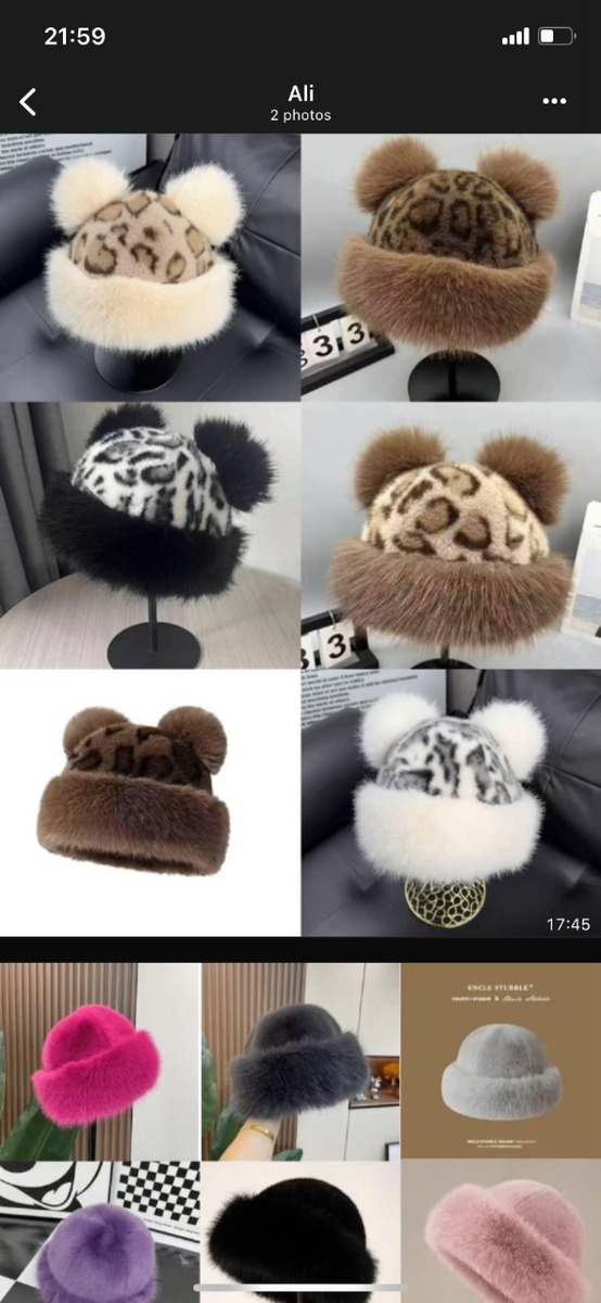 Chapeau d'hiver en fausse fourrure