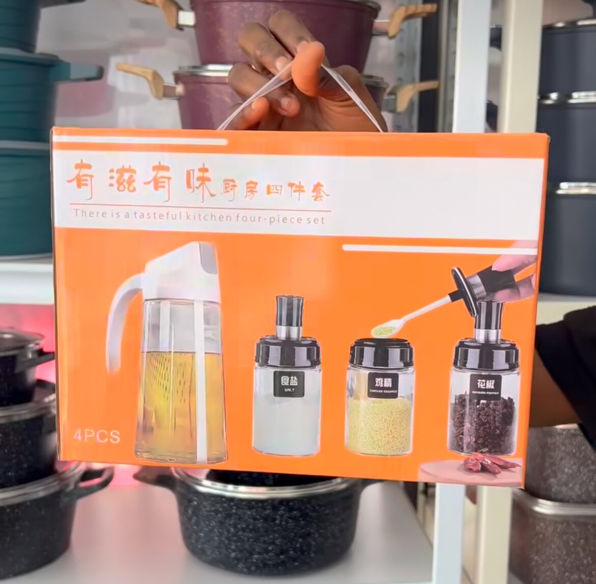 Glass Oil and spice containers