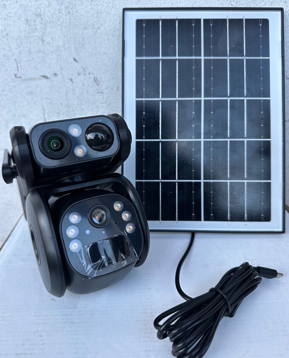 Solar 4G camera 2MP+2MP Dual lens 2 way audio (UBOX APP)