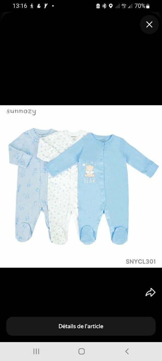 Ensemble de vêtements pour bébé