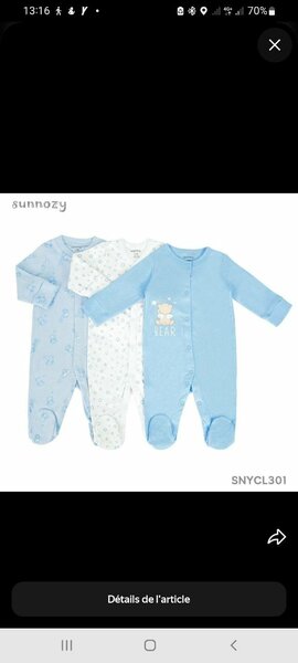 Ensemble de vêtements pour bébé