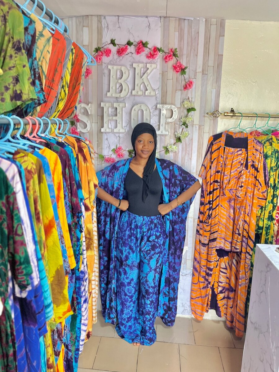 Robe en tissu africain vibrant