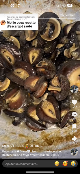 Escargot sauté chez Fanta