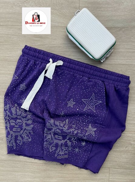 Shorts violets avec strass