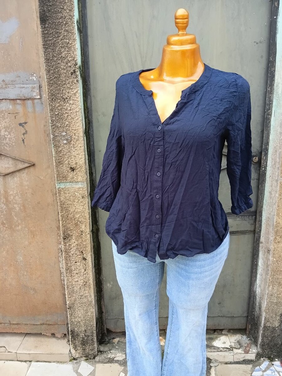 Chemisier en coton rayé