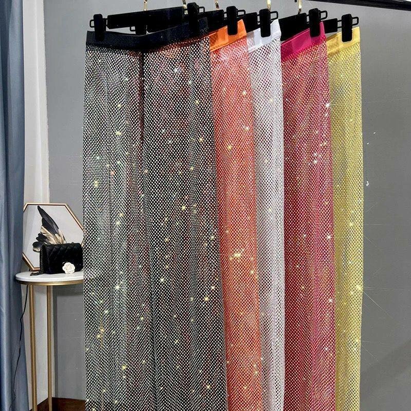 Collants filets pailletés élégants