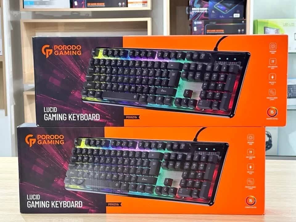 Clavier gaming lumineux Porodo