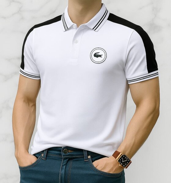 Polo blanc classique homme