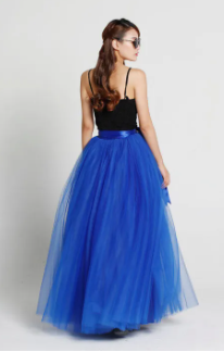 Women Maxi Full Tulle Skirt Floor Length Tulle Skirt Evening Skirt Gowns,  ( Fabric Net) ( Only Skirt)