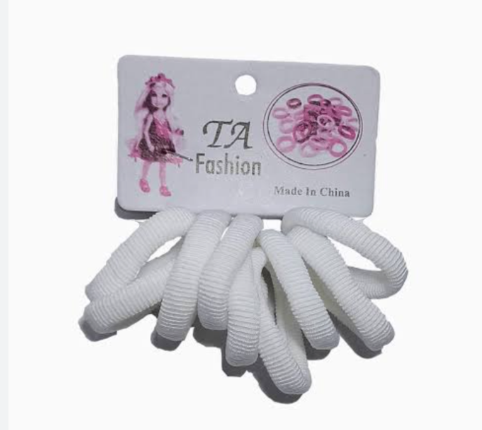 Pack of white hair poonies 6 Packs