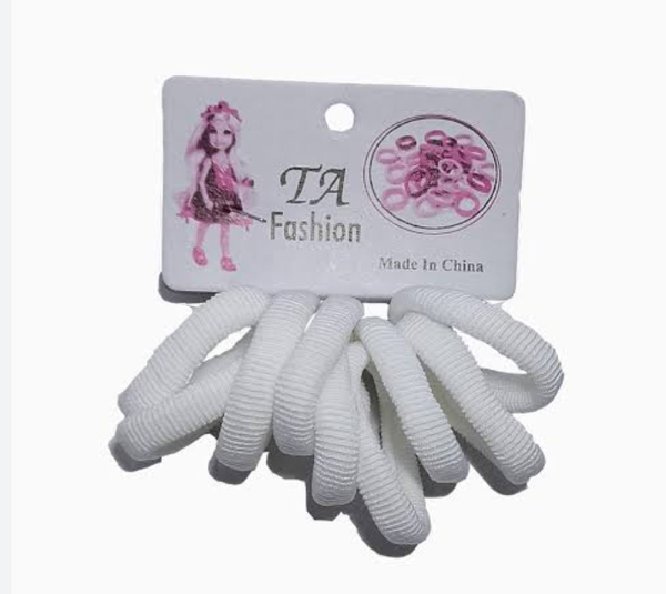 Pack of white hair poonies 6 Packs