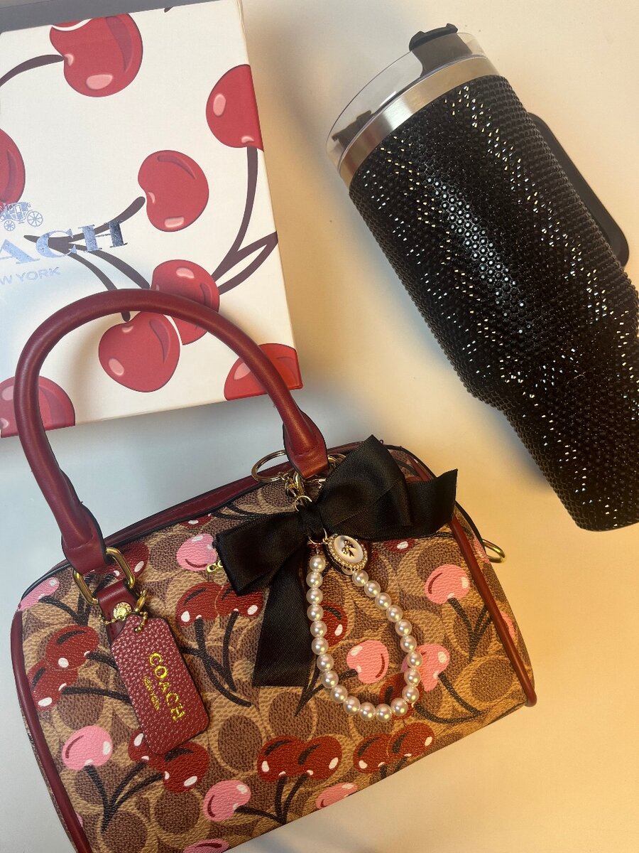 Cherry Print Handbag