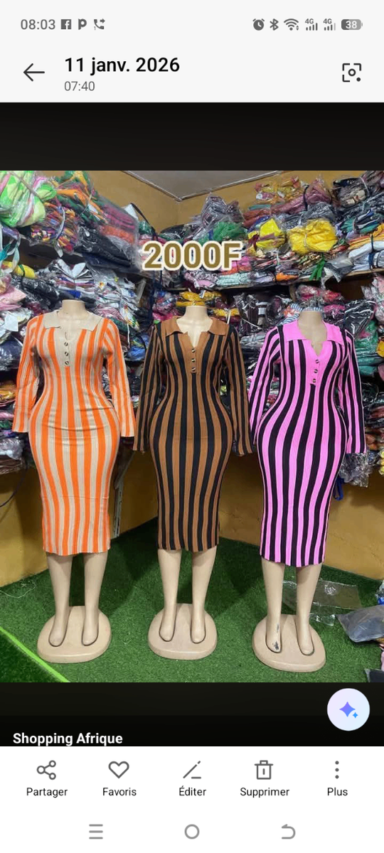 Robe longue rayée élégante