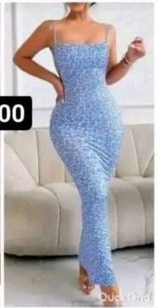 Beautiful and stylish women's long dress blue