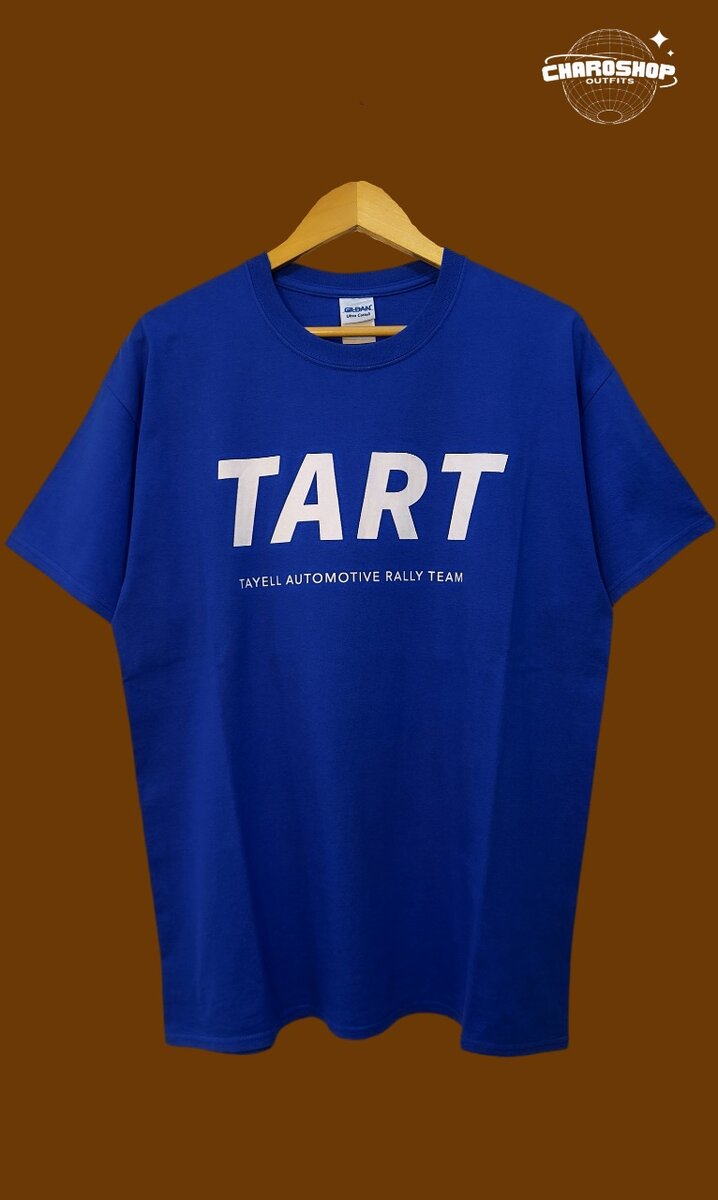 T-shirt bleu imprimé TART