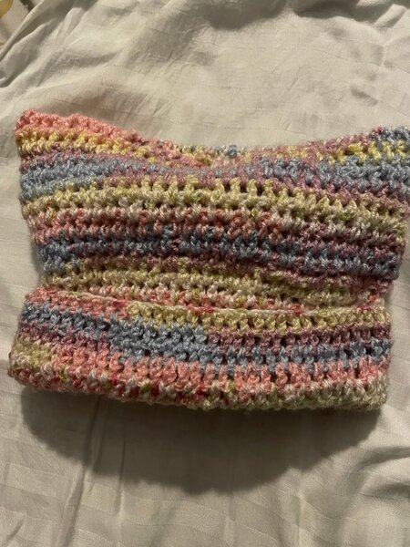 Bonnet tricoté multicolore