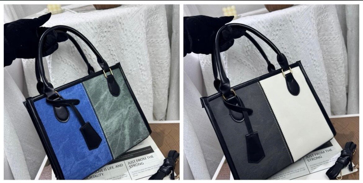 Sac à main bicolore élégant