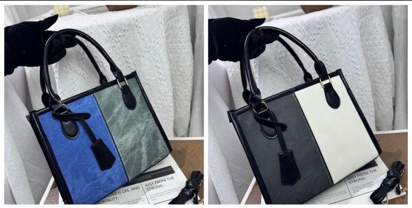 Sac à main bicolore élégant