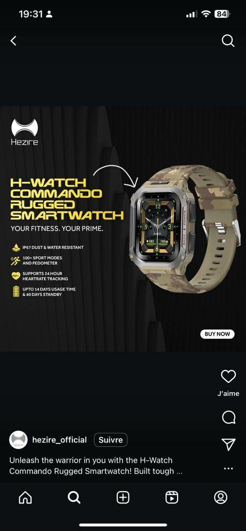 Montre Connectée H-Watch Commando