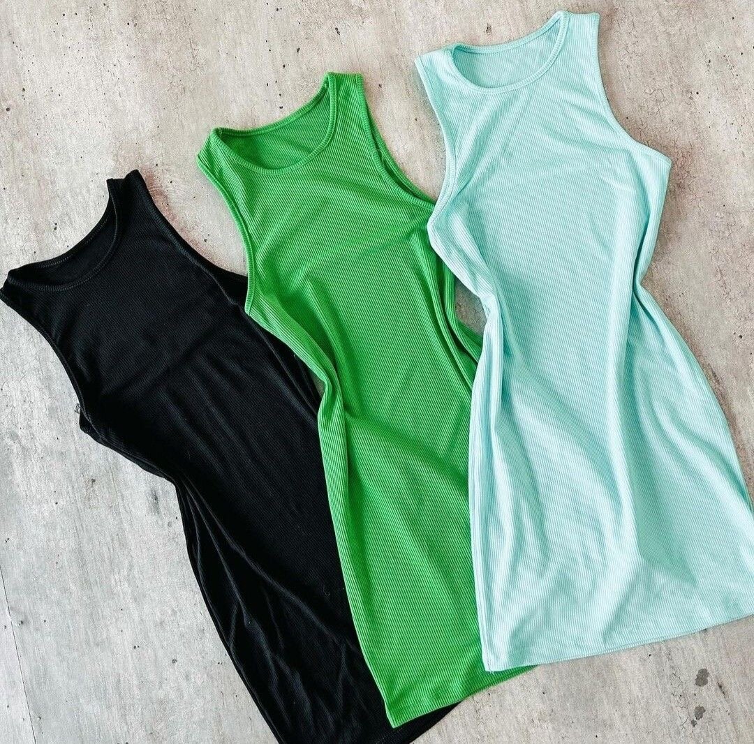 Robes en coton sans manches