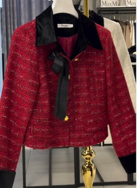 Жакет красный твидовый