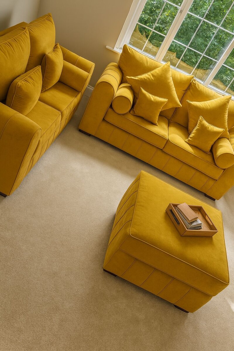 Canapé d'angle moderne en velours