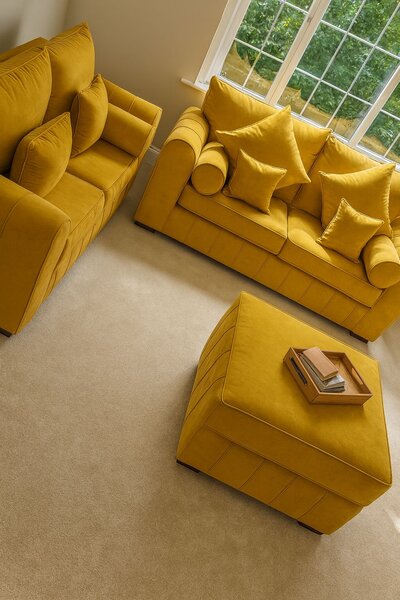 Canapé d'angle moderne en velours