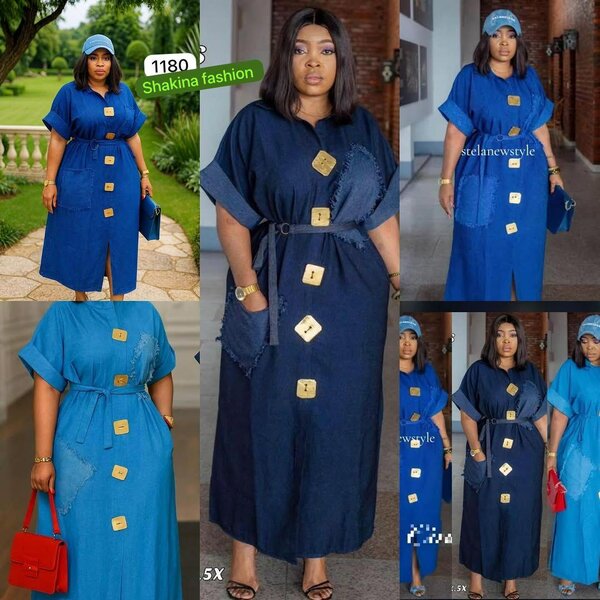 Robe en denim décontractée