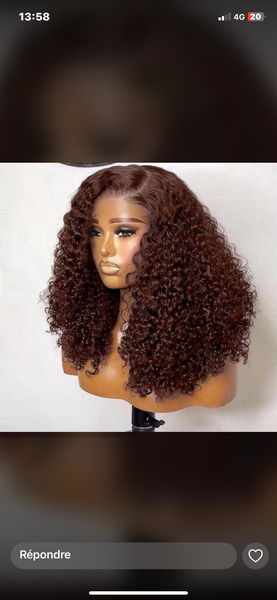 Perruque Bouclée Luxe Brun