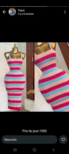 Robe élégante multicolore