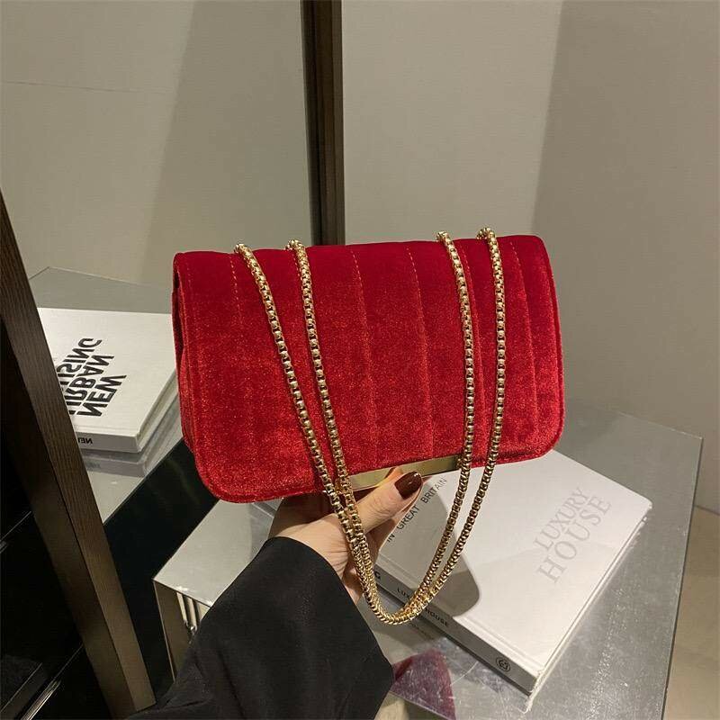 Pochette Velours - ROUGE