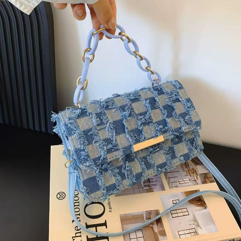 Sac bandoulière chic en tweed