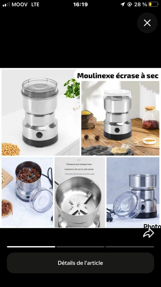 Moulin à épices électrique