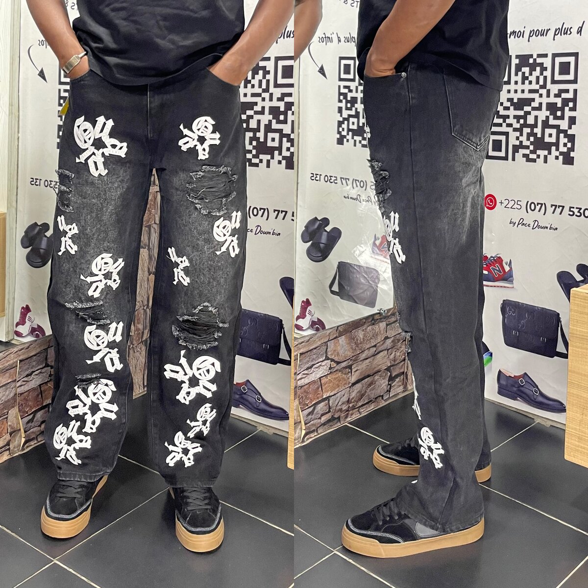 Jeans déchirés tendance