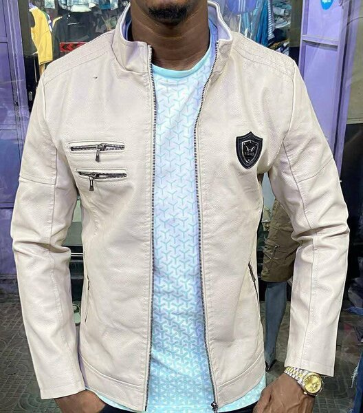 Blouson Moto en Cuir pour Homme