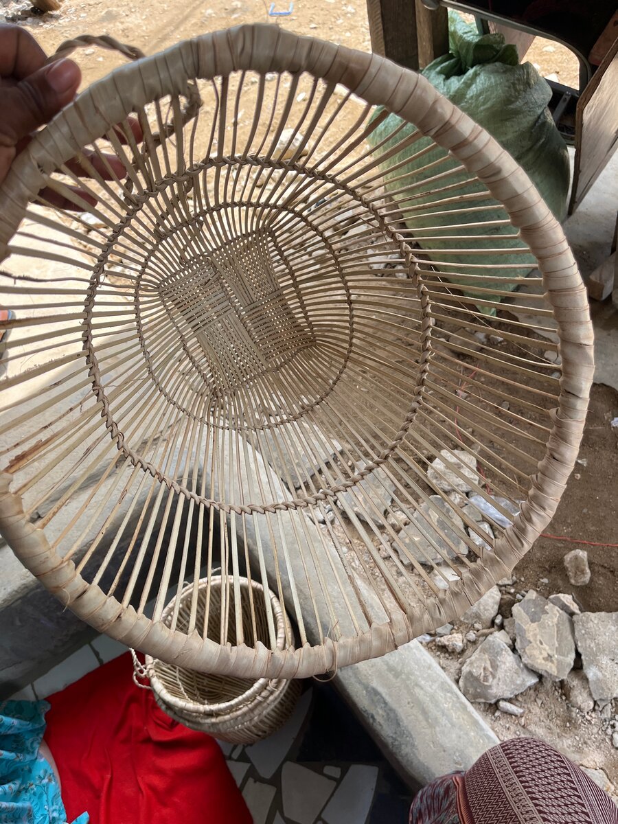 Panier en osier fait main