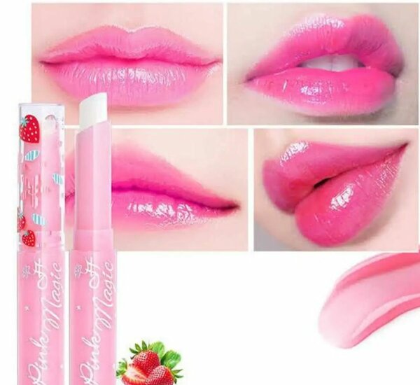Pink Magic Strawberry Lip  Balm Color Transforming Lip