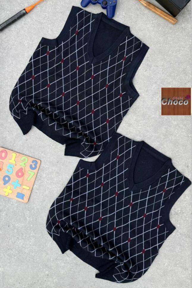 Gilets sans manches en tricot pour enfants