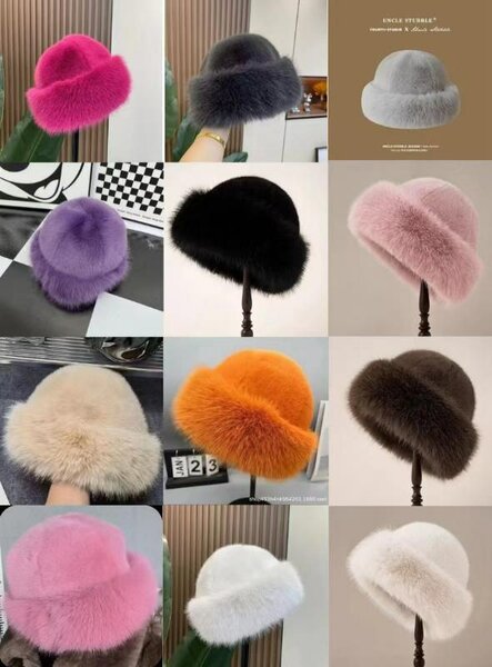 Chapeau en fausse fourrure tendance
