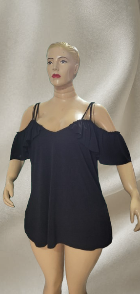 Top Femme Noir Épaule Nue