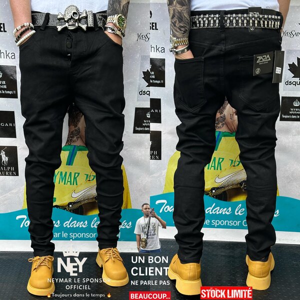 Jean slim noir élégant