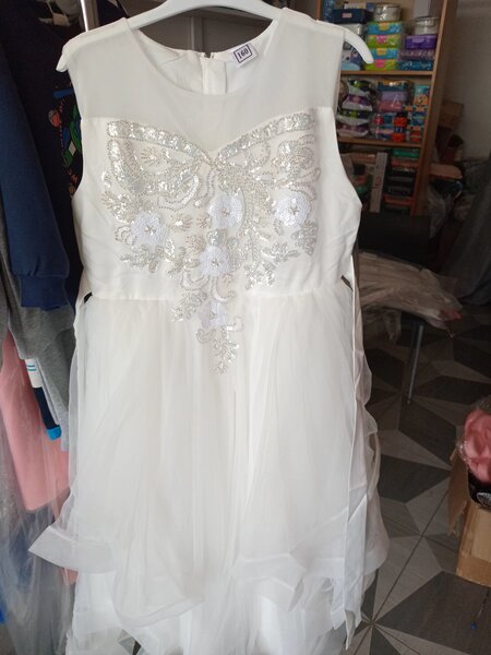 Beaded sequin white dress (big