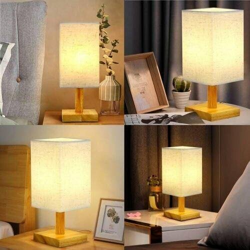 Lampe de Table en Bois Épurée