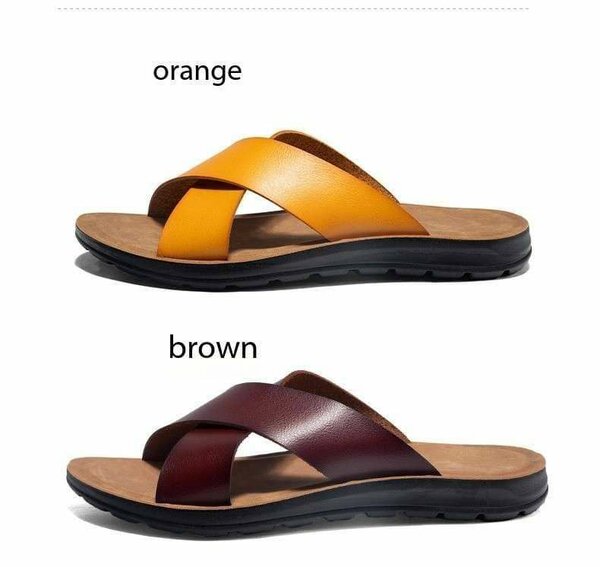 MEN'S LEATHER SLIPPERS. sizes:37-47