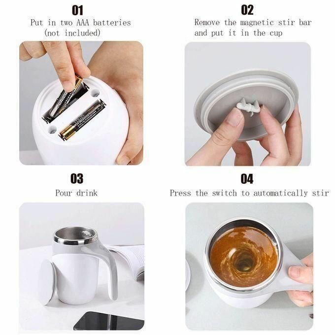 Mug Auto-Mélangeur en Acier