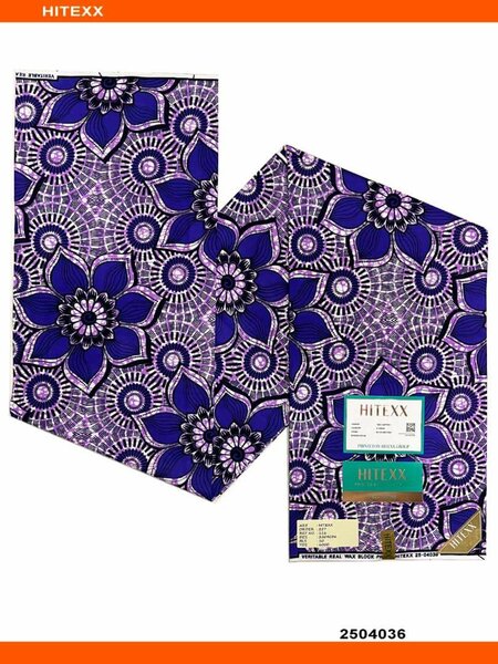 Tissu Coton Wax Violet