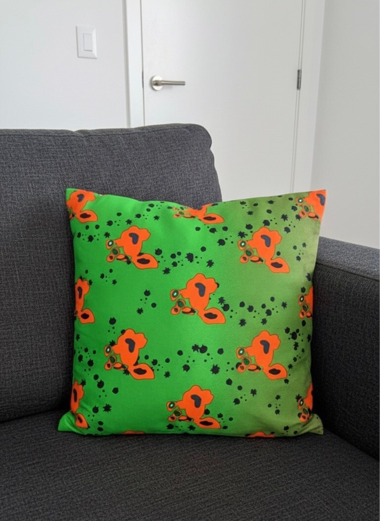 Coussin coloré imprimé floral