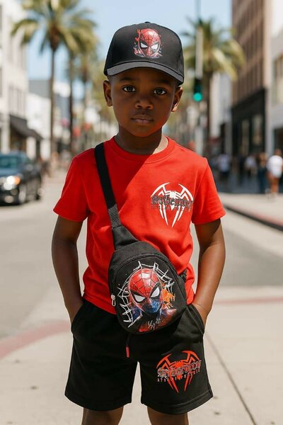 Ensemble enfant Spider rouge