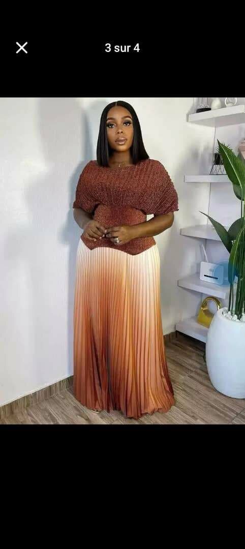 Robe plissée élégante